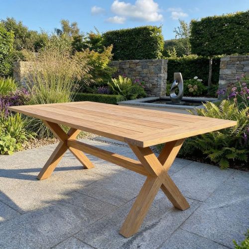 Hartman Regis Teak Outdoor Dining Table Top and Legs