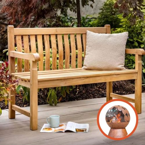 Hartman Tatton 2 Seat Natural Teak Bench