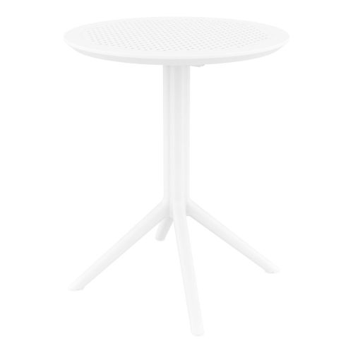 Sky 60cm Round Folding Table - White