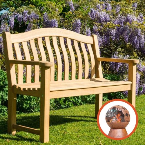 Alexander Rose 4ft Roble Turnberry Wooden Bench 