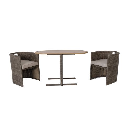 Porto 2 Seat Cube Rattan Bistro Set