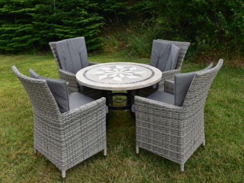 Dalkey 90cm Table with 4 Adare Chairs