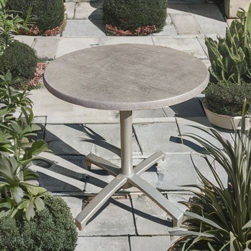 70cm Plateau Solo City Round Folding Table - Grey