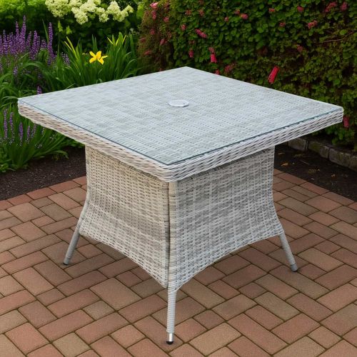 Hamilton 4 Seater Square Rattan Garden Dining Table