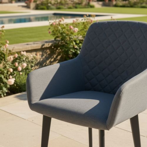 Galaxy Outdoor Fabric Garden Chair - Light Grey