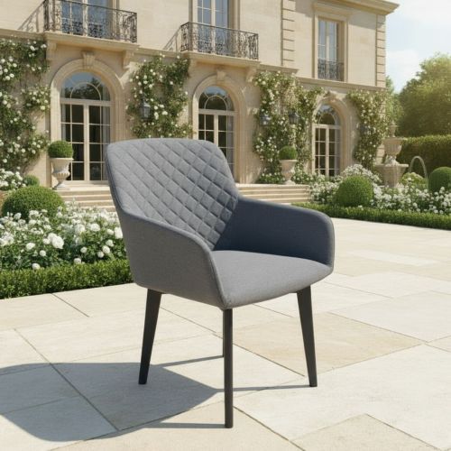 Galaxy Outdoor Fabric Garden Chair - Light Grey