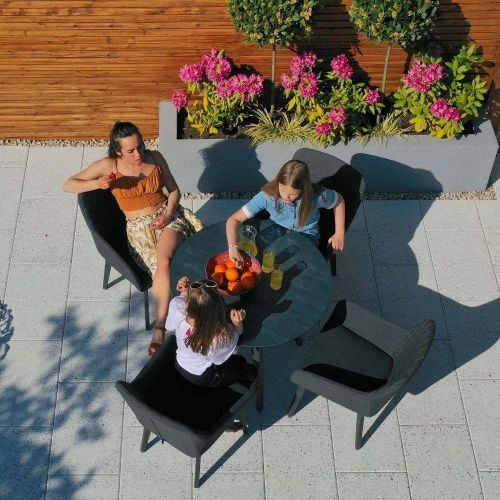 Galaxy 4 Seat Round Set - Dark Grey