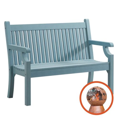 Winawood 2 Seat Sandwick Bench - Powder Blue