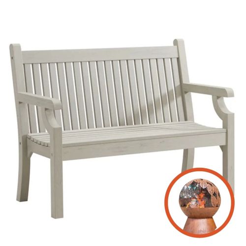 Winawood 2 Seat Sandwick Bench - Stone Grey