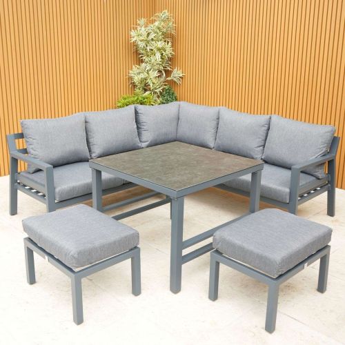 Claddagh Square Casual Dining Corner with Footstools