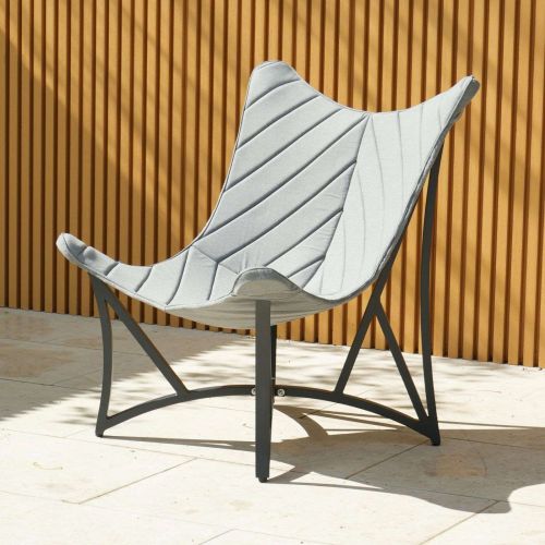 Reno Outdoor Fabric Lounge Chair - Grey