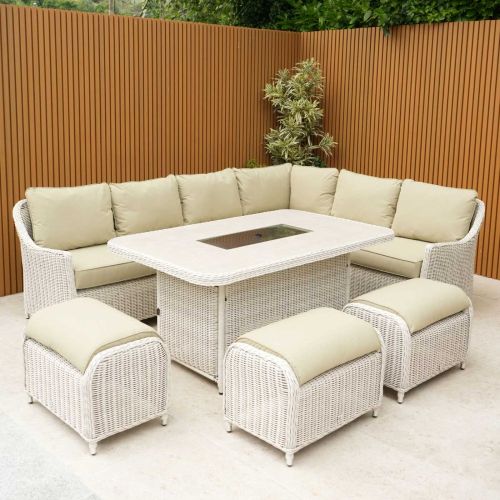 Connemara Corner Set with Rectangular Fire Pit Table