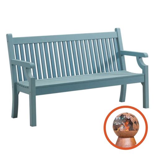 Winawood 3 Seat Sandwick Bench - Powder Blue 