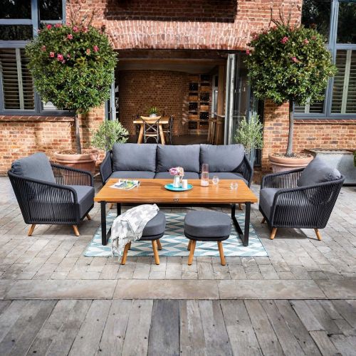 Hartman Eden 3 Seat Lounge Set - Carbon / Noir / Acacia