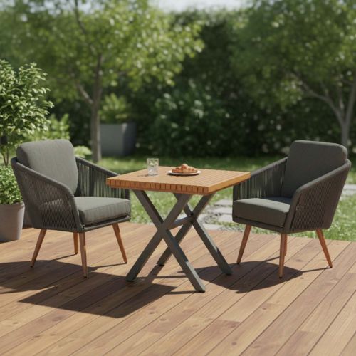 Hartman Eden Bistro Set - Moss / Acacia