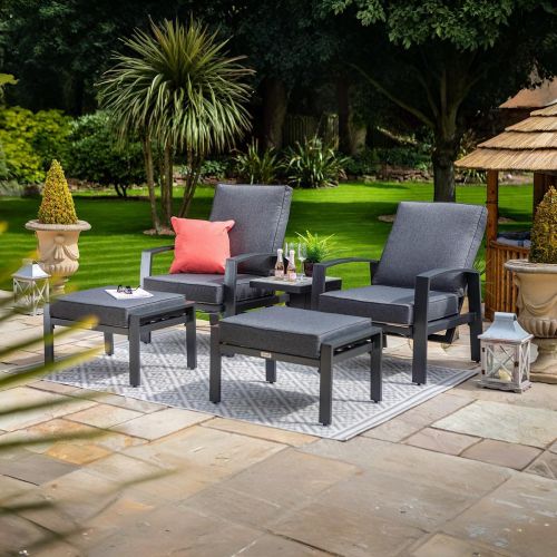 Vienna Reclining Companion Set - Xerix / Weathered Teak / Slate
