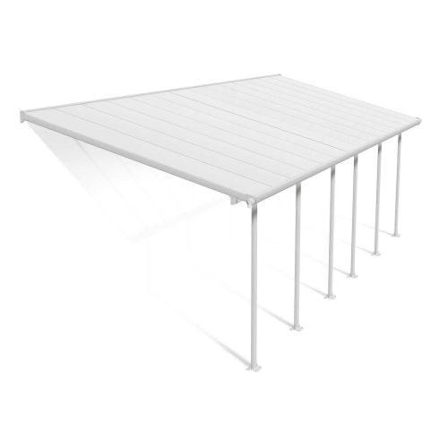 Feria Deep Patio Cover 8.50m x 3m - White Frame (Canopia by Palram)