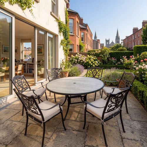 Verona Hampshire 6 Seat Round Set in Bronze and Light Stone