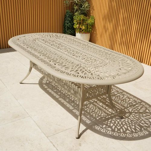 Capri Sahara Cast Aluminium Oval Garden Table