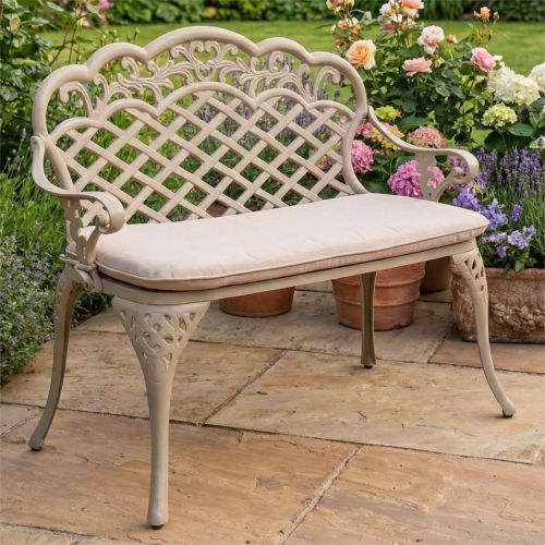 Mississippi Sahara Cast Aluminium 2 Seat Garden Bench