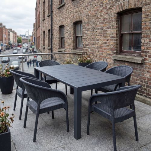 Vegas Panama 6 Seat Garden Furniture Set - Grey
