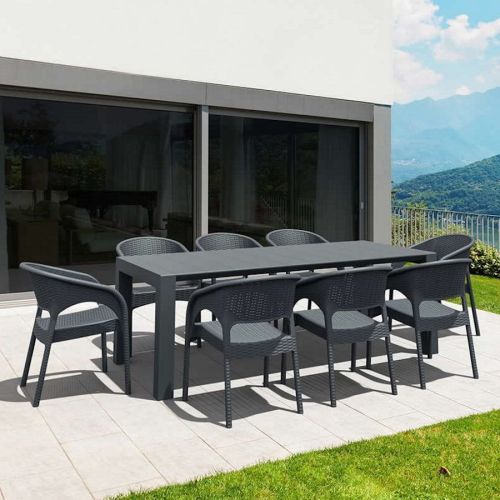 Vegas Panama 8 Seat Garden Furniture Set - Grey