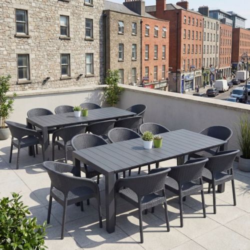 Vegas Panama 8 Seat Garden Furniture Set - Grey