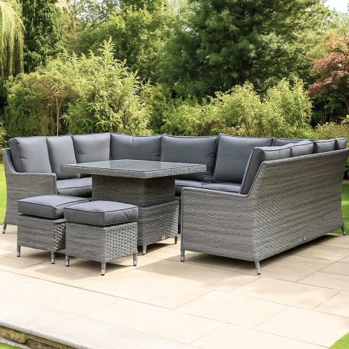 California U Shape Sofa Set with Rising Table