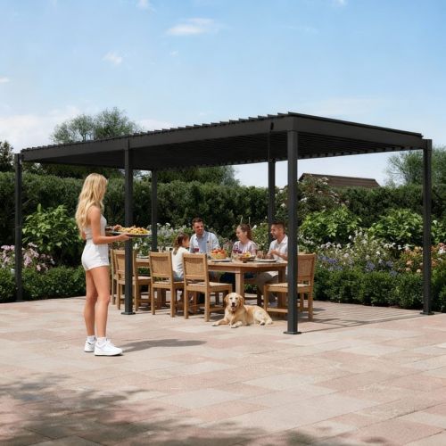 Mirador Ares Pergola 3m x 6m - Black