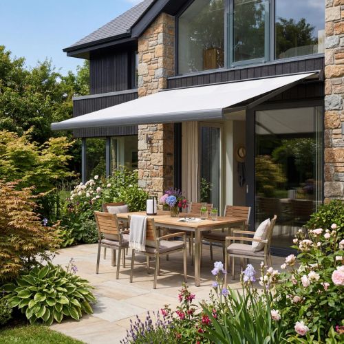 Full Cassette Manual Awning 3m x2m with Anthracite Frame and Boulder Fabric