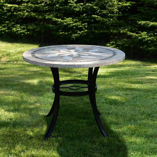 Dalkey 4 Seat Marble Stone Top Round Table