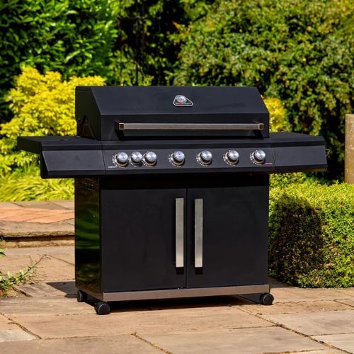 Grillstream Stealth 6 Burner with Side Burner - Matt Black