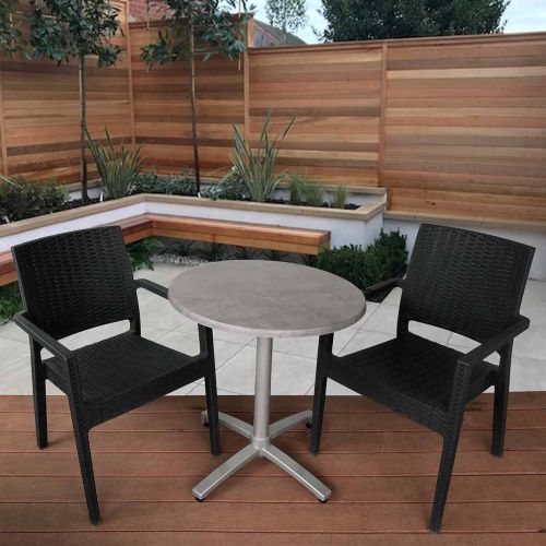Ibiza City 60cm Round Folding Bistro Set