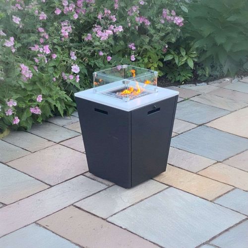 Premium Naples Gas Fire Pit in Black