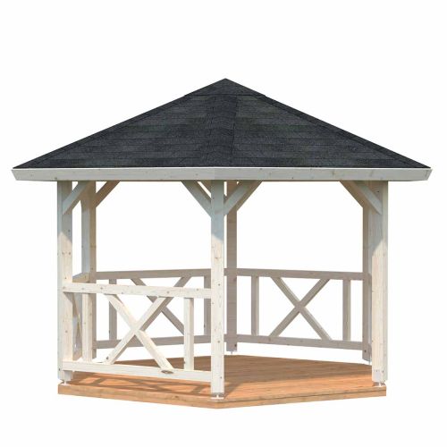 Betty 9.9m Heritage Wooden Gazebo with Floor and Roof Shingles