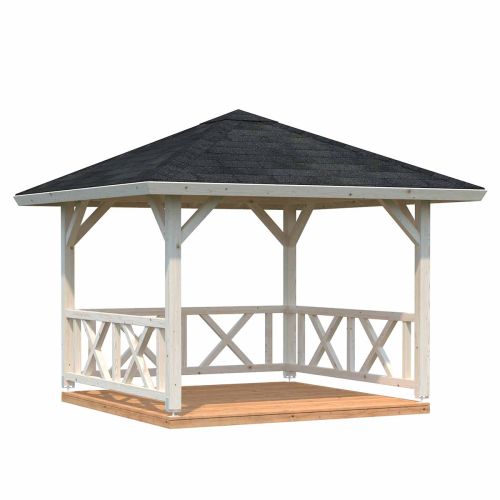 Betty 9m Heritage Wooden Gazebo with Floor and Roof Shingles