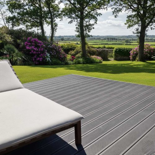 TherraWood Composite Decking - Embossed Anthracite (3.6m x 140mm x 26mm)