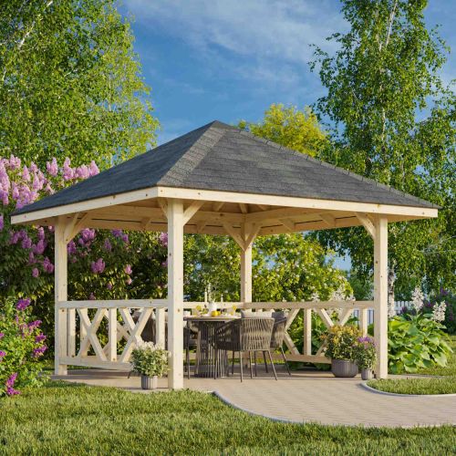 Nuala 8.3m Gazebo with Connect Fence (319cm x 300cm x 300cm)