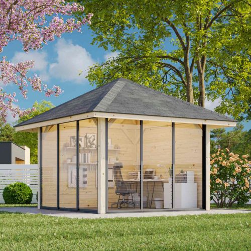 Nuala 8.3m Gazebo with Sliding Door (319cm x 300cm x 300cm)