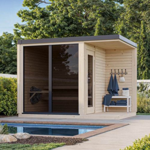 Sarah 2.4 x 3.2m Sauna with 6KW Narvi Heater