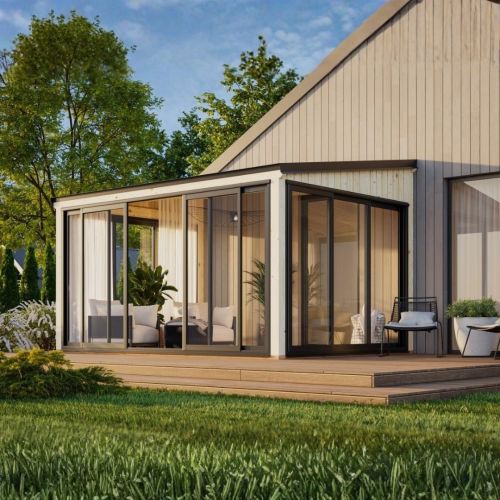 Lumi 11.6m2 Timber Conservatory with Sliding Doors