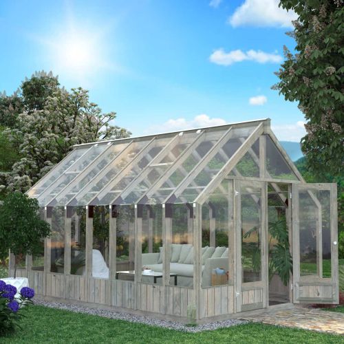 Heritage Emilia Wooden Greenhouse 13.8m (10ft x 15ft)