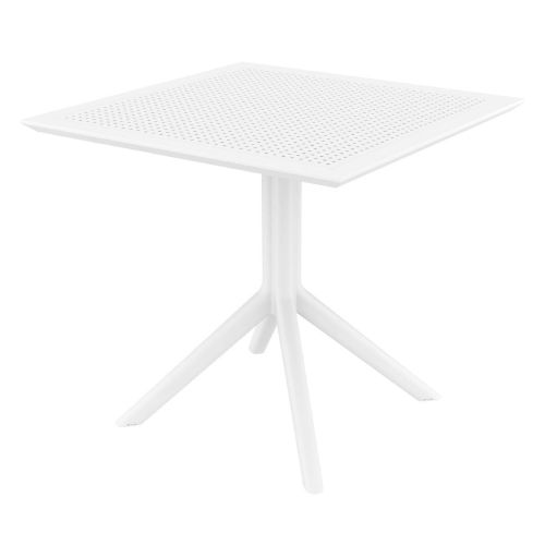Sky 80cm x 80cm Square Table in White