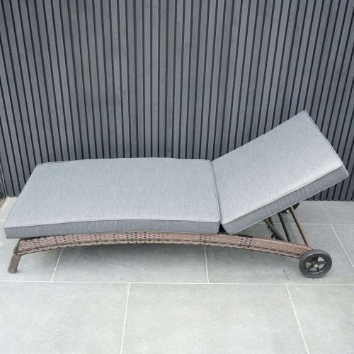 Sunlounger Cushion 73 x 190cm in Charcoal from Outdoor Living