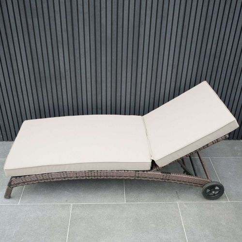 Sunlounger Cushion 73 x 190cm in Taupe from Outdoor Living