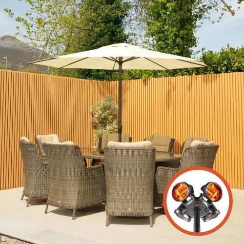 Solora Round Parasol 3m - Ecru