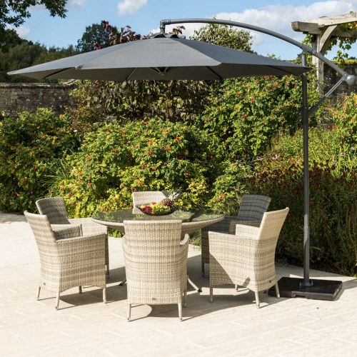 Alexander Rose Round 3.0M Ø Cantilever Parasol - Charcoal