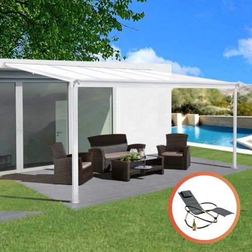 White Polycarbonate Veranda Canopy - Urban