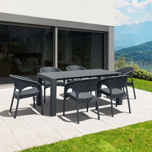 Vegas Panama 6 Seat Garden Furniture Set - Grey