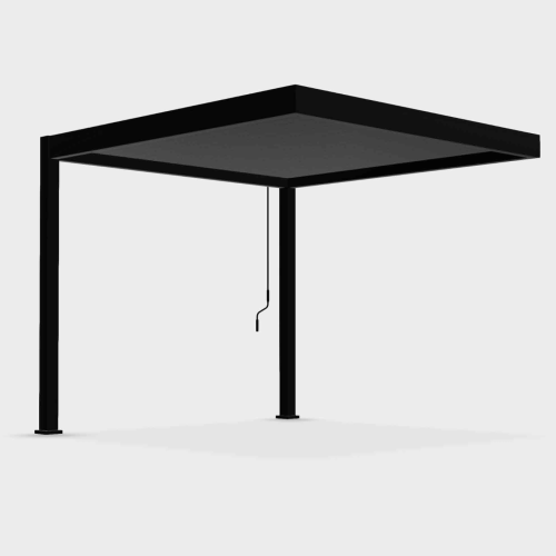 Zeus Wall Mounted Bio-Climatic Pergola - Charcoal (3m x 3m)